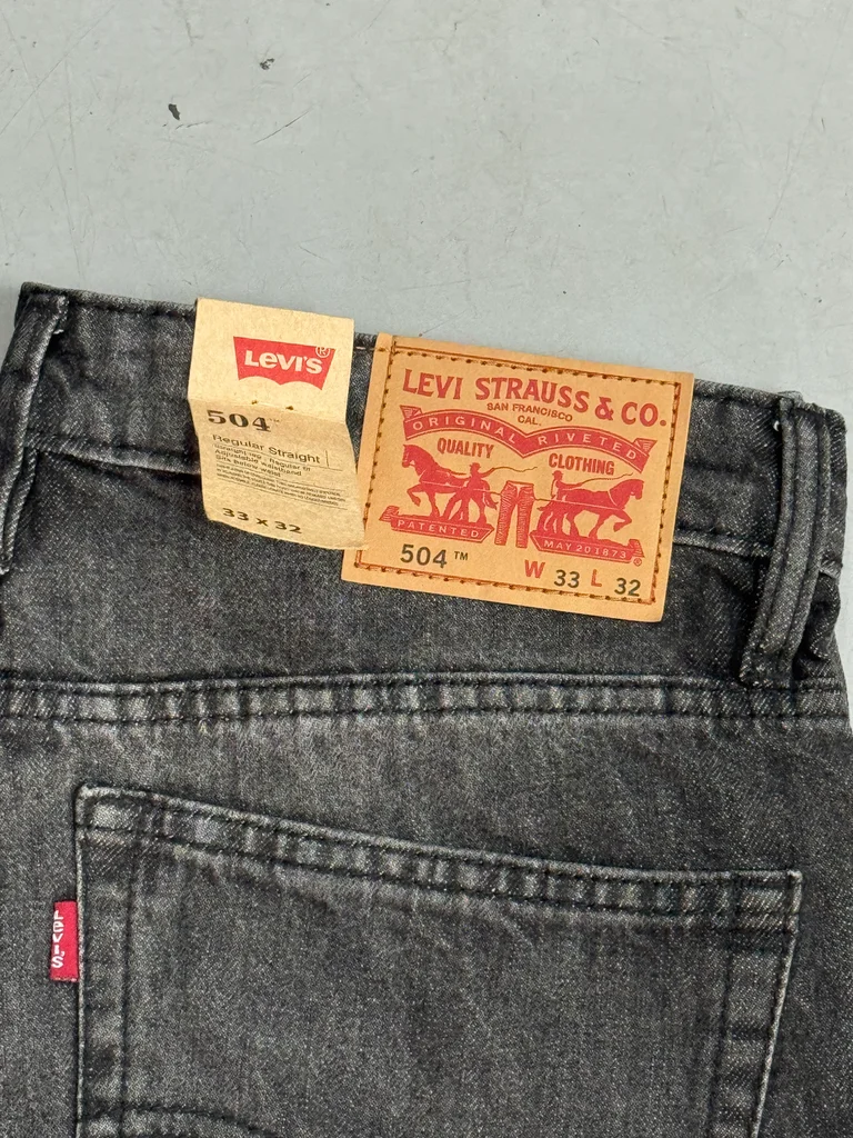 Jeans Levi’s 504 vintage noir neuf W33 L32 avec étiquette – photo 8